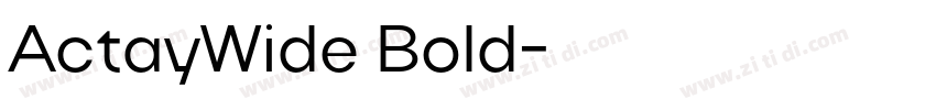 ActayWide Bold字体转换